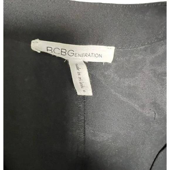 BCBGeneration Black Tassel Ruffle Mini Tunic Short Mini Dress Size Small Soft - Picture 3 of 7